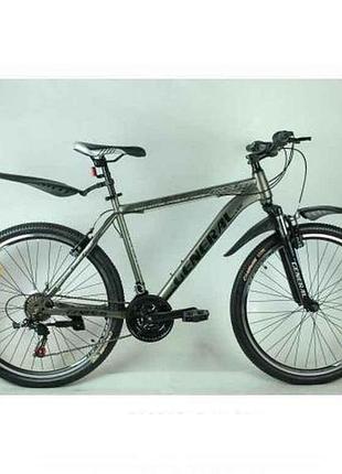 Велосипед 26 5,0 steel рама 19 (21 sp) черно-серый тм general