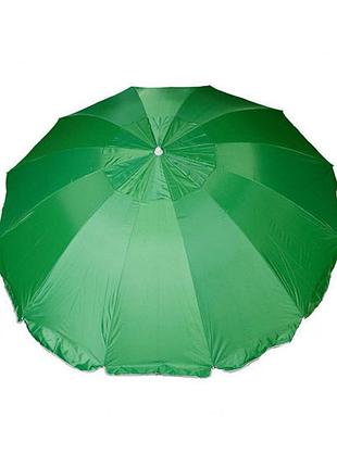Пляжний зонт 220 см umbrella anti-uv з нахилом зелений