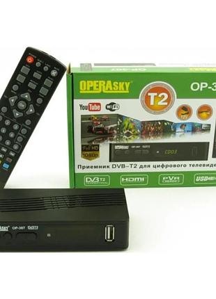 Цифровой эфирный ресивер тюнер t2 приставка op-307. тюнер т2 operasky