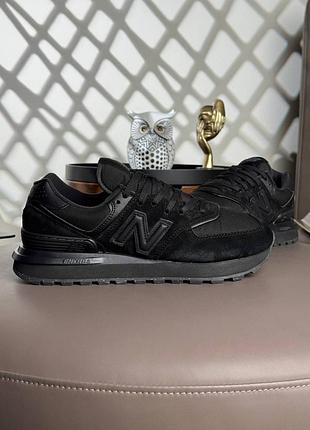 Термо кросівки new balance 574 classic gtx all black