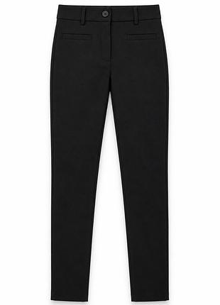 Черные брюки для девочки primark, размер 40 (xxs), стрейч, узкие, uk 4 / eu 32
