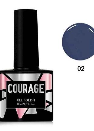 Гель-лак 10мл для нігтів №002 сапфіровий тм courage