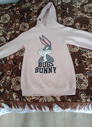 Худі для дівчинки рожеве з принтом bugs bunny