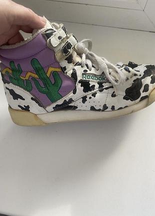 Винтаж reebok freestyle hi cows 1987 made in korea коллекционные