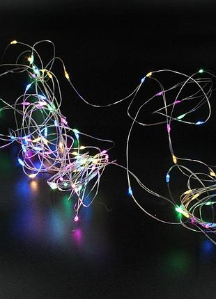 Светодиодная гирлянда usb + battery box xmas 100 led rg/rb color 10 м 220v