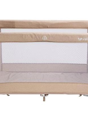 Ліжко-манеж дитяче velano flexi, beige