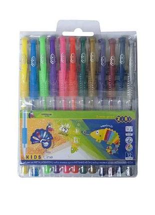 Набор из 12-ти гелевых ручек neonmetallic, 12 цветов zb.2205-99 тм zibi