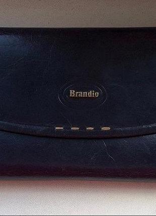 Шкіряний гаманець brandio italy, темно-синій