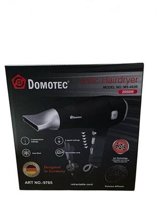 Фен із функцією іонізації domotec 2000 вт r 402b