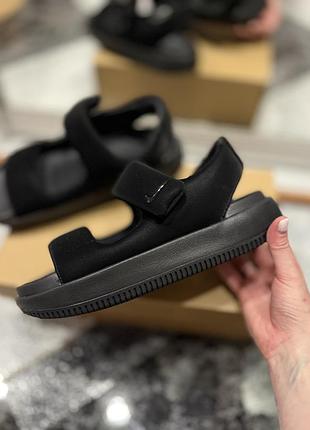 Чорні сандалі nike calm sandal на липучках босоніжки шльопки
