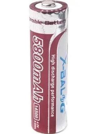 Акумулятор літій-іонний 14500 li-ion x-balog 5800 mah 4.2v