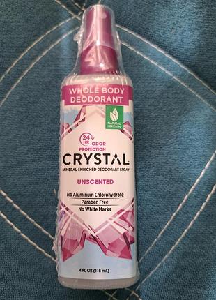 Дезодорант crystal mineral-enriched deodorant spray unscented, 118 мл
