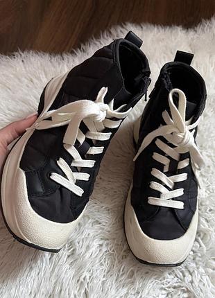 Высокие кроссовки zara кеды хайтопы ботиночки 34