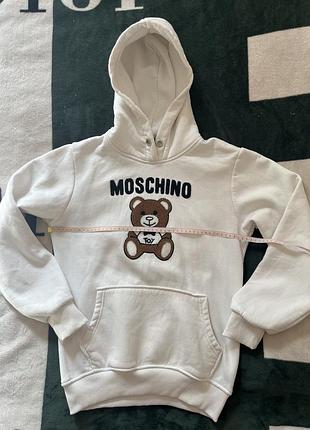 Толстовка жіноча moschino біла з ведмедем