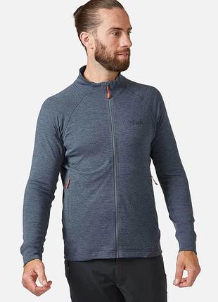 Кофта флисовая мужская rab nexus jacket steel qff-72