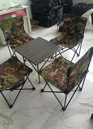 Стіл + 4 стільці folding table and chairs складаний стіл зі стільцями, комплект складаних меблів, портативний стіл