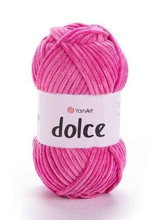 Пряжа dolce малиновый 100% микрополиэстр 120м 100г 5шт/уп 795 тм yarnart
