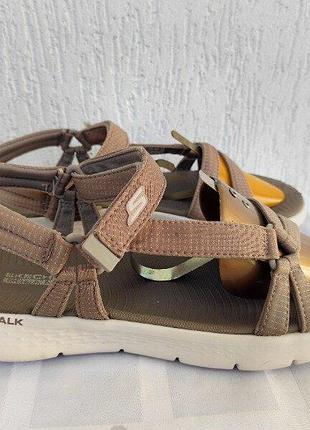 Брендовие текстильние босоножки skechers go walk р.41