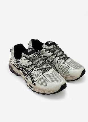 Asics gel-kahana 8 white/beige/black 6
