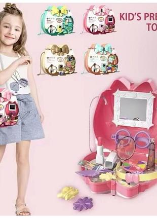 Детский косметический набор сумка для макияжа с зеркалом kids pretend toy bag