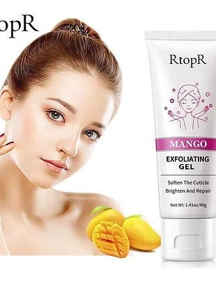 Гель для эксфолиации (отшелушивания) кожи лица mango exfoliating gel face scrub rtopr 40 g