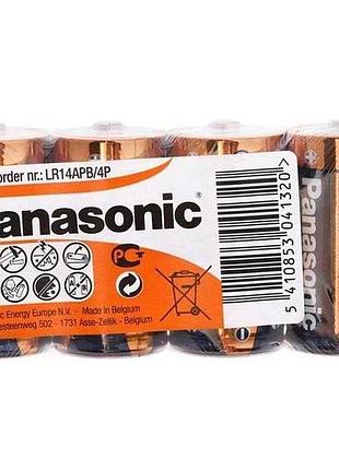Батарейка щелочная lr14/c alkaline power 4шт (пленка) тм panasonic