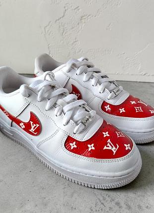 Уникальные кастомные кроссовки nike air force 1 low x louis vuitton custom by laboratorio 17