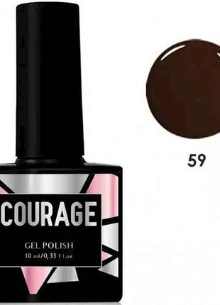 Гель-лак 10мл для нігтів №059 крепка кава тм courage