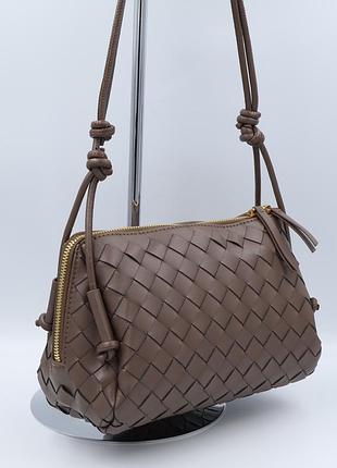 Сумка женская кожаная leather 9019b brown