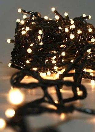 Светодиодная гирлянда xmas led 100 ww-3 тёплый белый