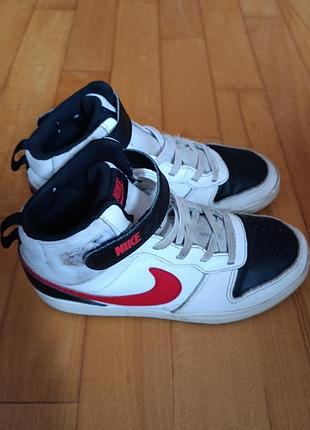 Шкіряні кросівки хайтопи nike  (оригінал) 35