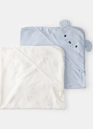 Carters набор полотенце уголок картерс для купания hooded towel махровое полотенце с капюшоном dog
