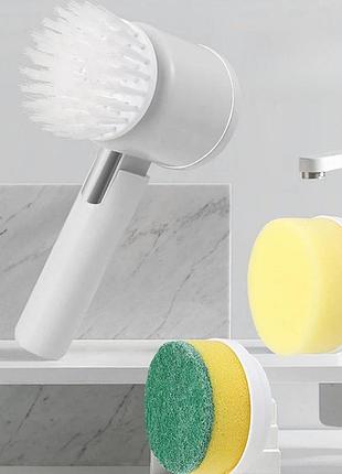 Акумуляторна електрощітка для прибирання 3в1 folding cleaning brush, електрична складана щітка для чищення