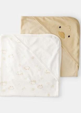 Carters набор полотенце уголок картерс для купания hooded towel махровое полотенце с капюшоном duck