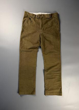 Штани barbour traditional fit moleskin trousers olive original