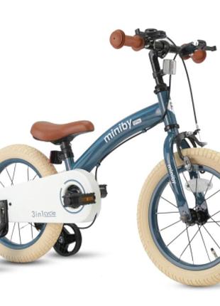 Двоколісний велосипед - біговел qplay miniby 3в1 14" greyish blue