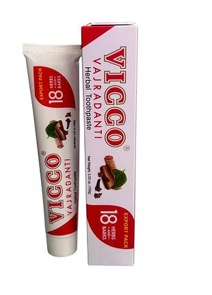 Зубная паста викко vicco 100 г без фтора индия