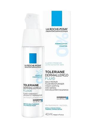 Флюїд для обличчя la roche-posay toleriane dermallergo заспокійливий зволожуючий