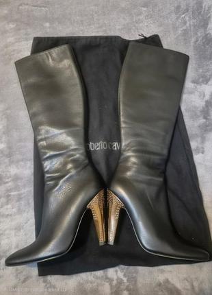 Roberto cavalli - кожаные сапоги, р. 38,5