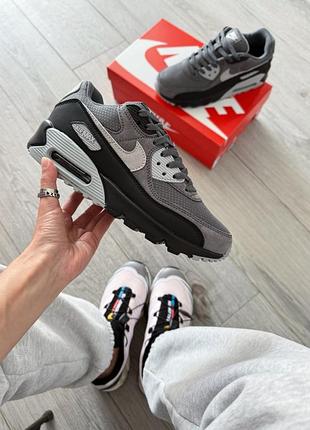 👟 кросівки    nike air max 90 smoke grey black photon dust     / наложка bs👟