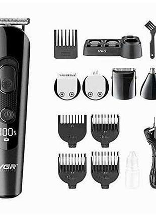 Беспроводная машинка для стрижки волос и триммер 5 в 1 vgr v-175 professional аккумуляторная