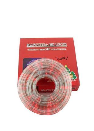 Уличная светодиодная гирлянда led xmas rope light 10 м красная