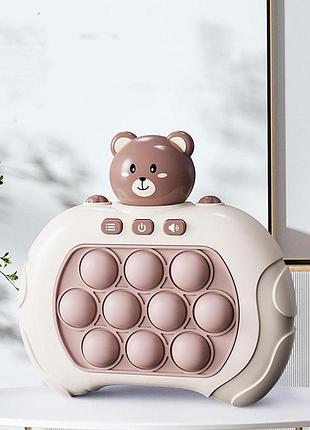 Іграшка антистрес pop it pro bear brown 3