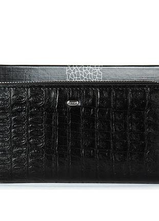 Podium гаманець classic чоловічий croco шкіра dr. bond ms-41cr1 black
