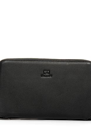 Podium сумка чоловіча барсетка шкіра bretton 1696-1 black
