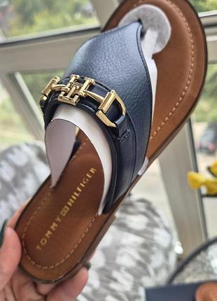 Шльопанці жіночі tommy hilfiger сині, розмір 35-36