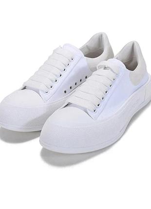 Комбинированные кеды унисекс alexander mcqueen deck plimsoll