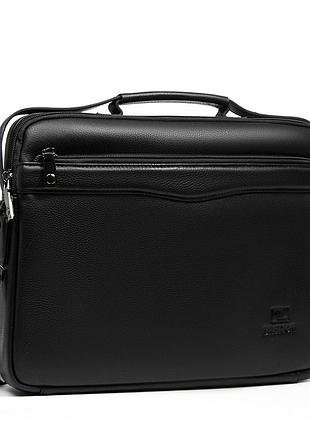 Podium сумка чоловіча портфель-шкіра bretton 3707-8 black