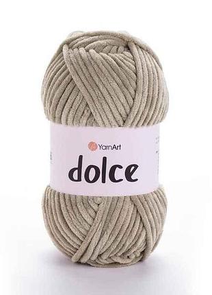 Пряжа dolce светло-бежевый 100% микрополиэстр 120м 100г 5шт/уп 798 тм yarnart