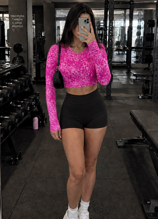 Лонгслив спортивный кроп-топ 💖 эластичный и дышащий ⚡ primark work out 🧘‍♀️ для фитнеса и йоги